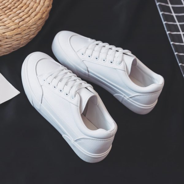 Women's Fashion Casual Plain Coloured Sneakers - Image 4