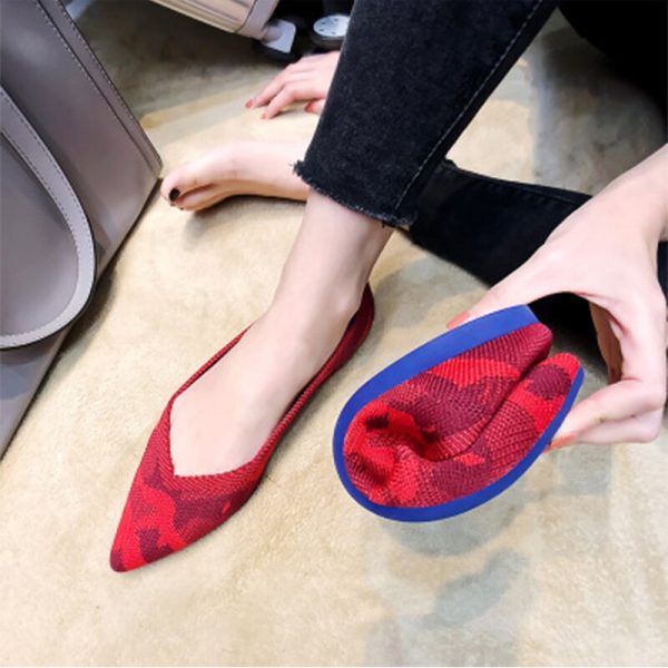 Women's Breathable Knit Pointed Summer Shoes - Image 5