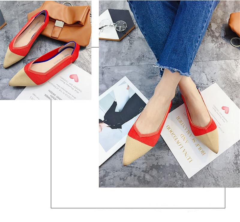 Women's Breathable Knit Pointed Summer Shoes