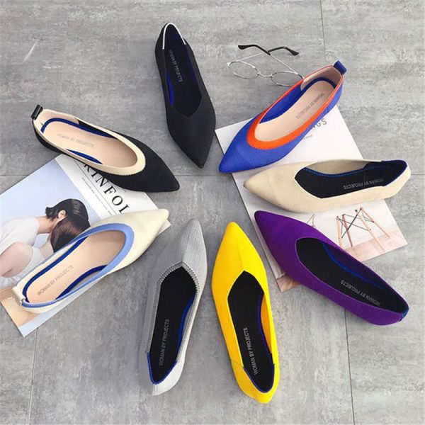 Women's Breathable Knit Pointed Summer Shoes - Image 8