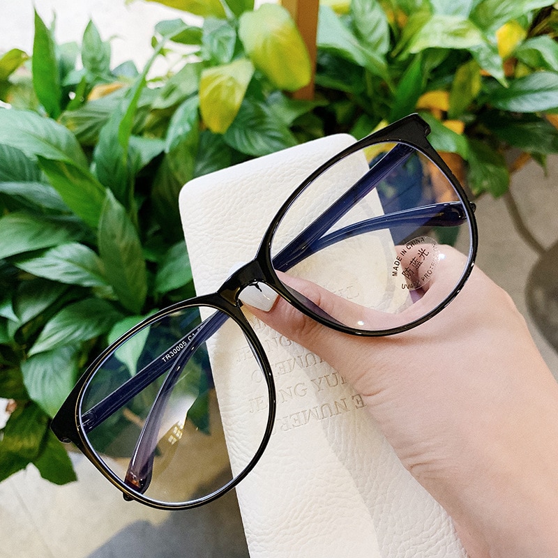 Transparent Anti Blue Light Rounded Glasses