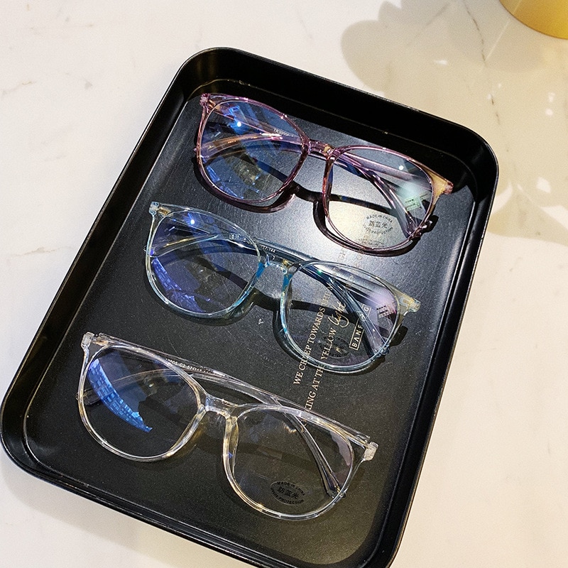 Transparent Anti Blue Light Rounded Glasses