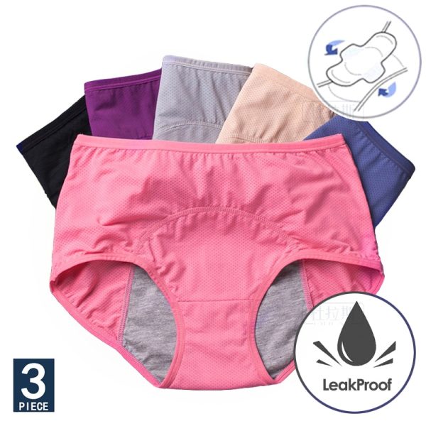 Women's Leak-Proof Menstrual Panties 3 pcs Set - Image 3