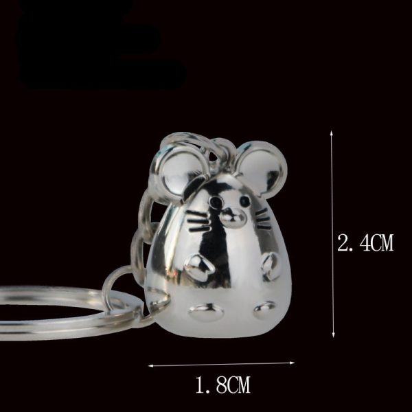 Chunky Mouse Shaped Metal Keychain for Women - Image 4