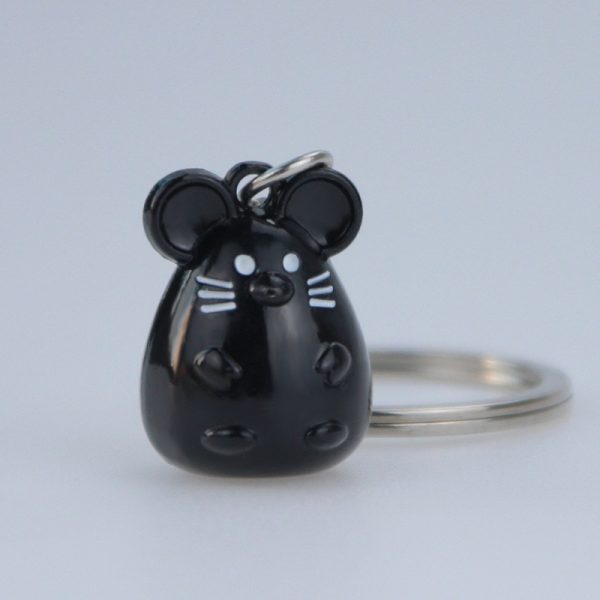 Chunky Mouse Shaped Metal Keychain for Women - Image 6