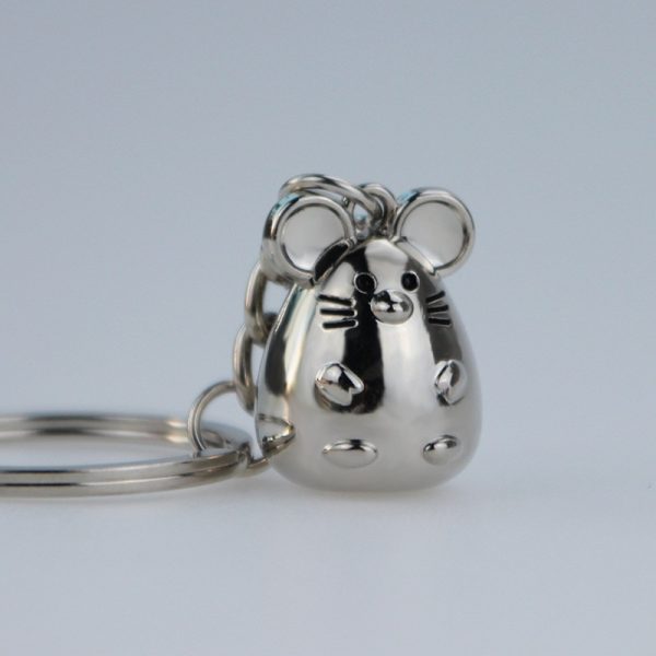 Chunky Mouse Shaped Metal Keychain for Women - Image 7