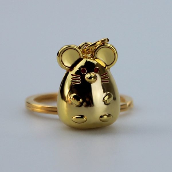 Chunky Mouse Shaped Metal Keychain for Women - Image 5