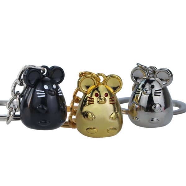 Chunky Mouse Shaped Metal Keychain for Women - Image 8