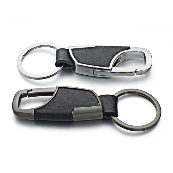 Metal & High-Quality Leather Elegant Men's Keychain - Image 3