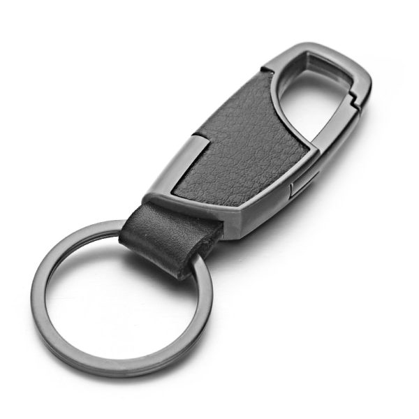 Metal & High-Quality Leather Elegant Men's Keychain - Image 4