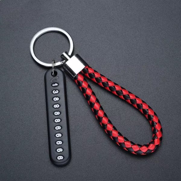 Braided Phone Number Key Chain - Image 7