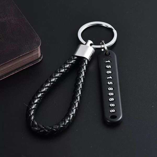 Braided Phone Number Key Chain - Image 4