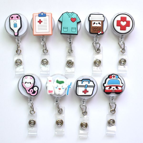 Cure Retractable Badge Reel for Medical Workers