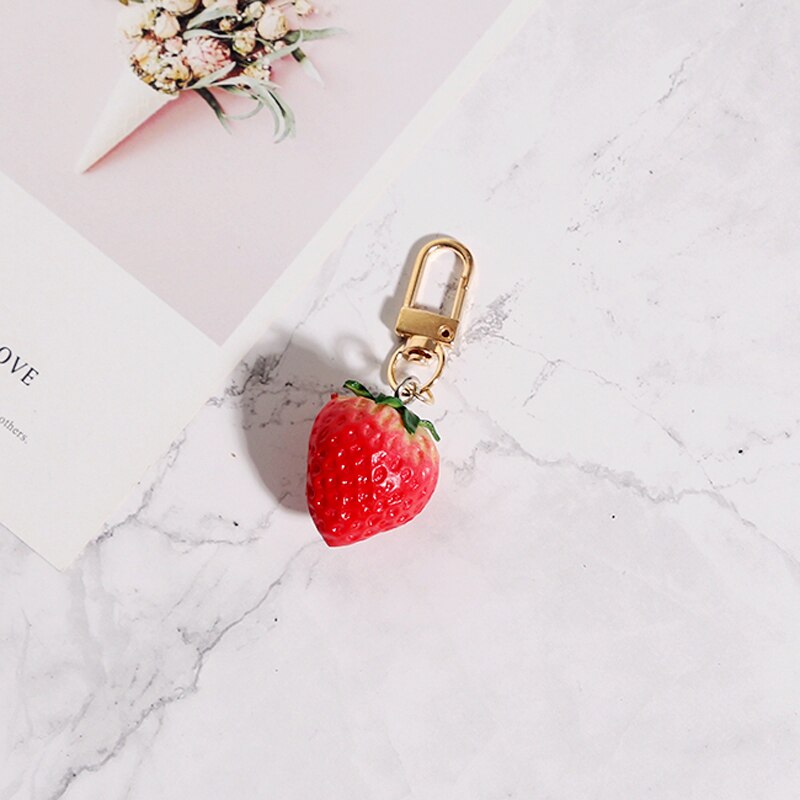 Strawberry / Red Heart Keychain for Women