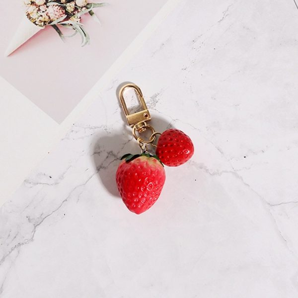 Strawberry / Red Heart Keychain for Women - Image 6