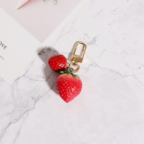 Strawberry / Red Heart Keychain for Women - Image 4