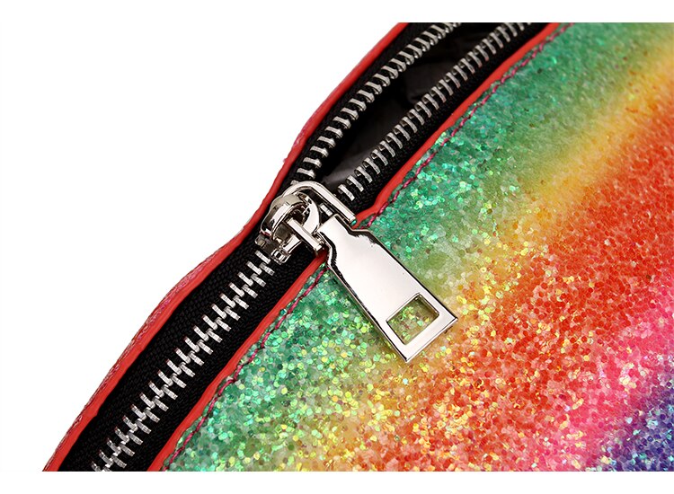 Women's Glitter Rainbow Waist Pack