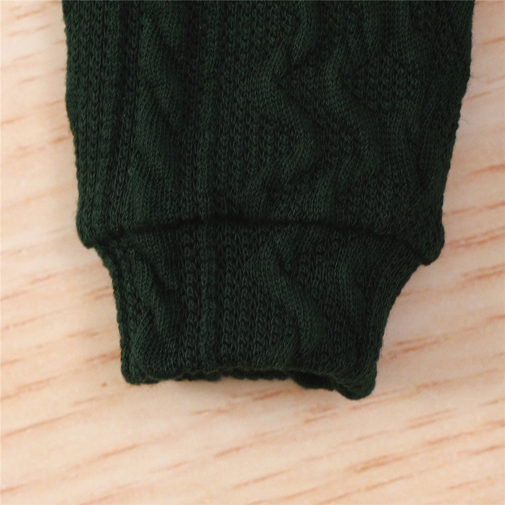 Baby's Knitted Solid Romper with Pants