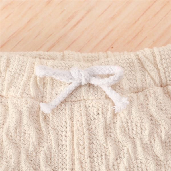 Baby's Knitted Solid Romper with Pants - Image 6