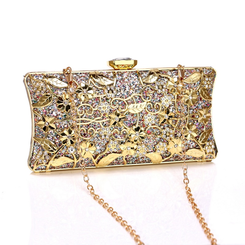 Luxury Style Women's Diamonds Decorated Party Clutch Purse