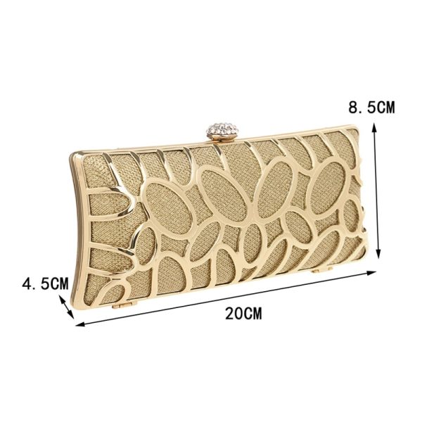 Luxury Style Women's Diamonds Decorated Party Clutch Purse - Image 4