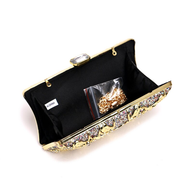 Luxury Style Women's Diamonds Decorated Party Clutch Purse