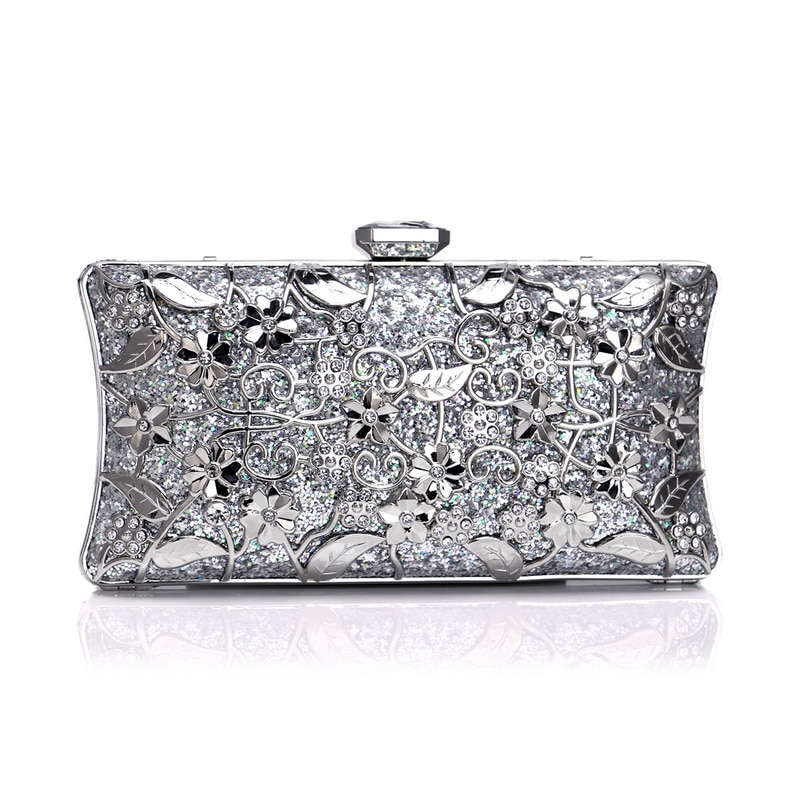 Luxury Style Women's Diamonds Decorated Party Clutch Purse