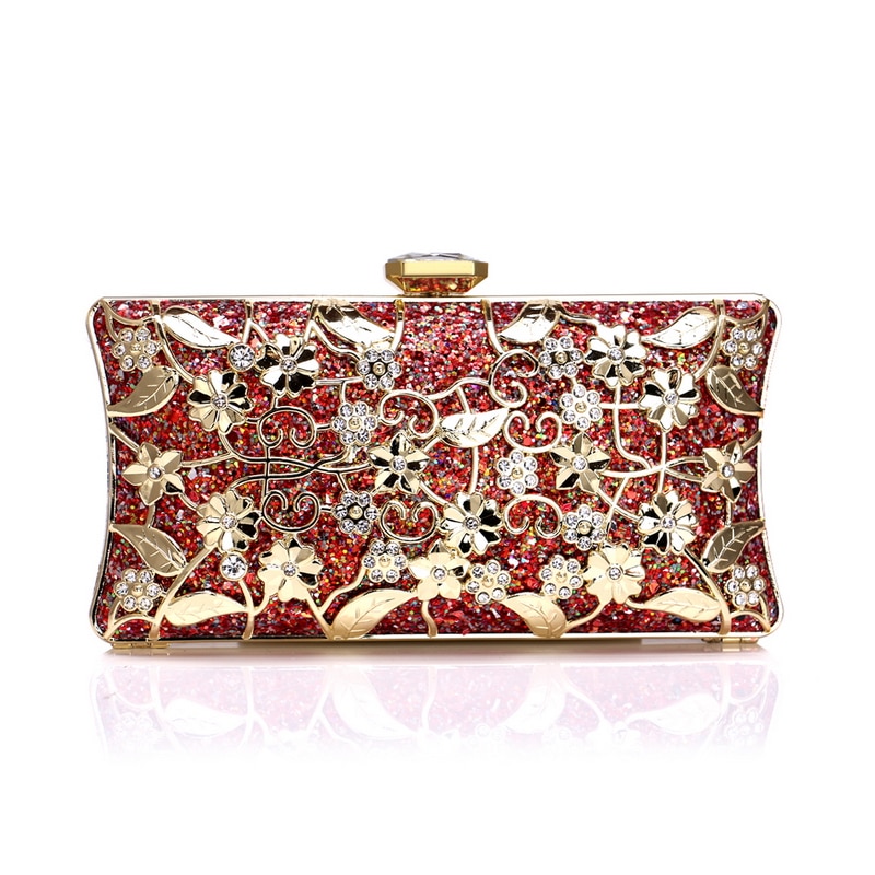 Luxury Style Women's Diamonds Decorated Party Clutch Purse