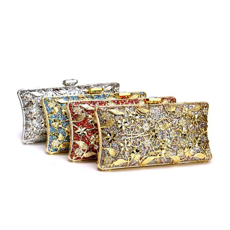 Luxury Style Women's Diamonds Decorated Party Clutch Purse