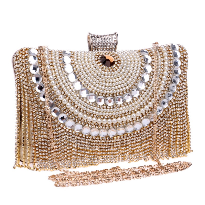 Women's Vintage Style Chain Tassel Clutch