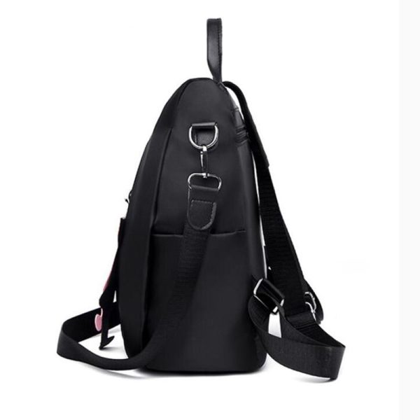 Women's Small Backpack with Cat Pendant - Image 3