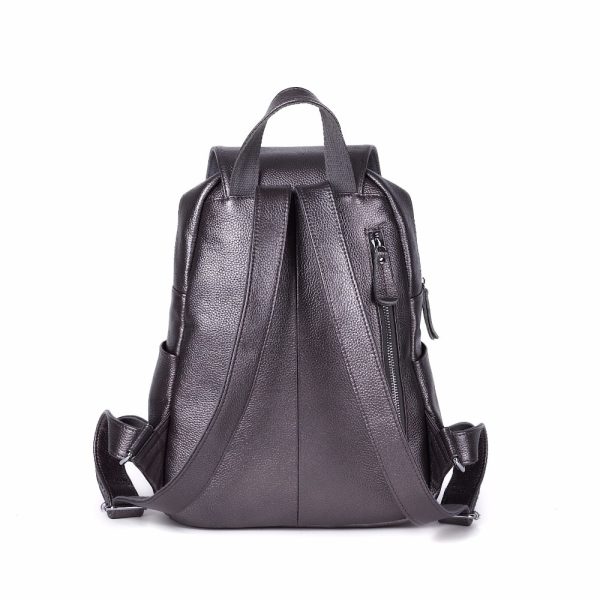 Casual Colorful Women's Genuine Leather Backpack - Image 6