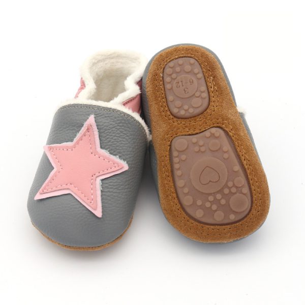 Baby's Genuine Leather Plush Anti-Slip Moccasins - Image 7