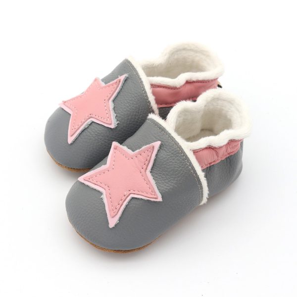 Baby's Genuine Leather Plush Anti-Slip Moccasins - Image 6