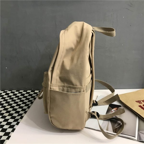 Women's Simple Canvas Backpack - Image 7