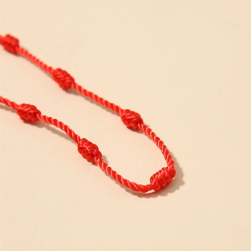 7 Knots Red String Luck Bracelets 2 pcs Set