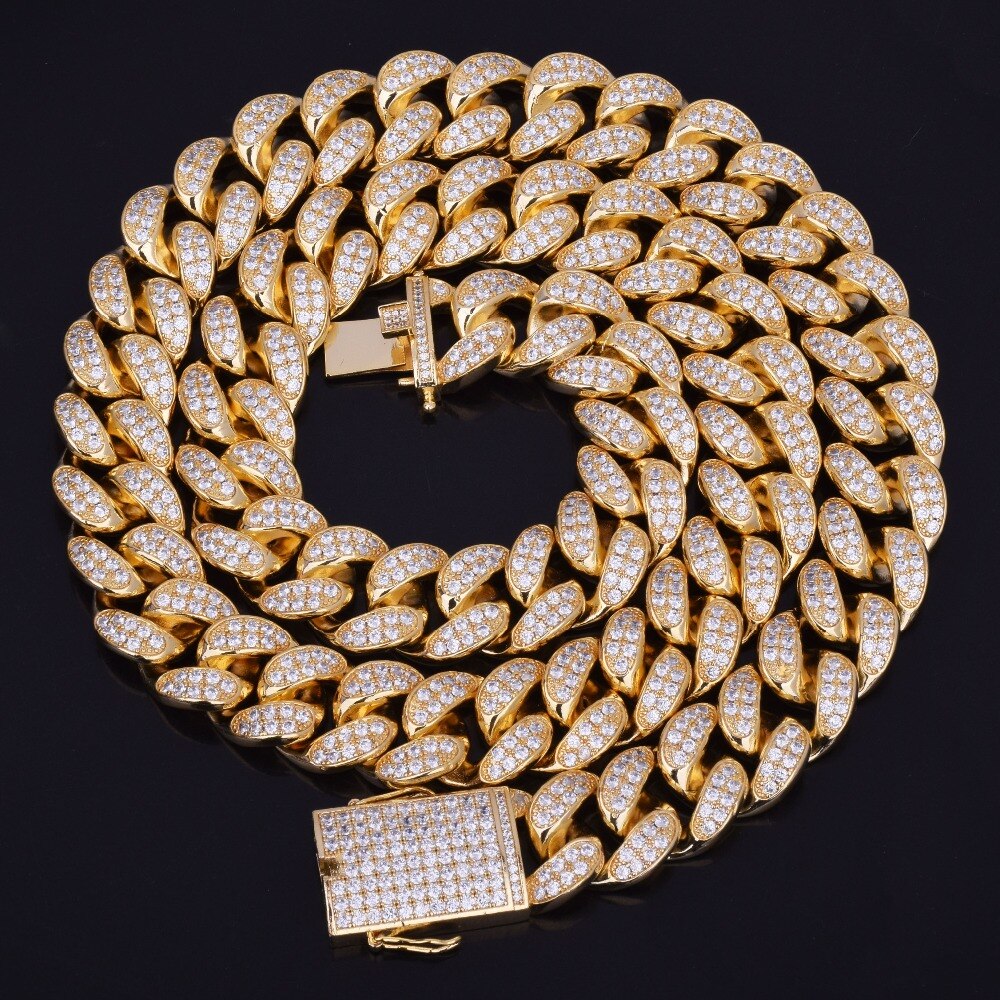 Men's Heavy Zircon Cuban Link Chain