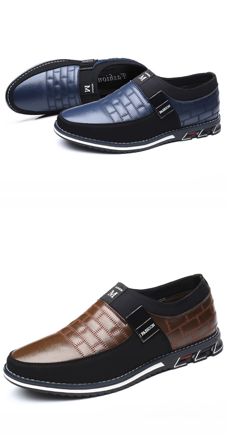 Men's Casual Suede Panelled Slip-One Shoes