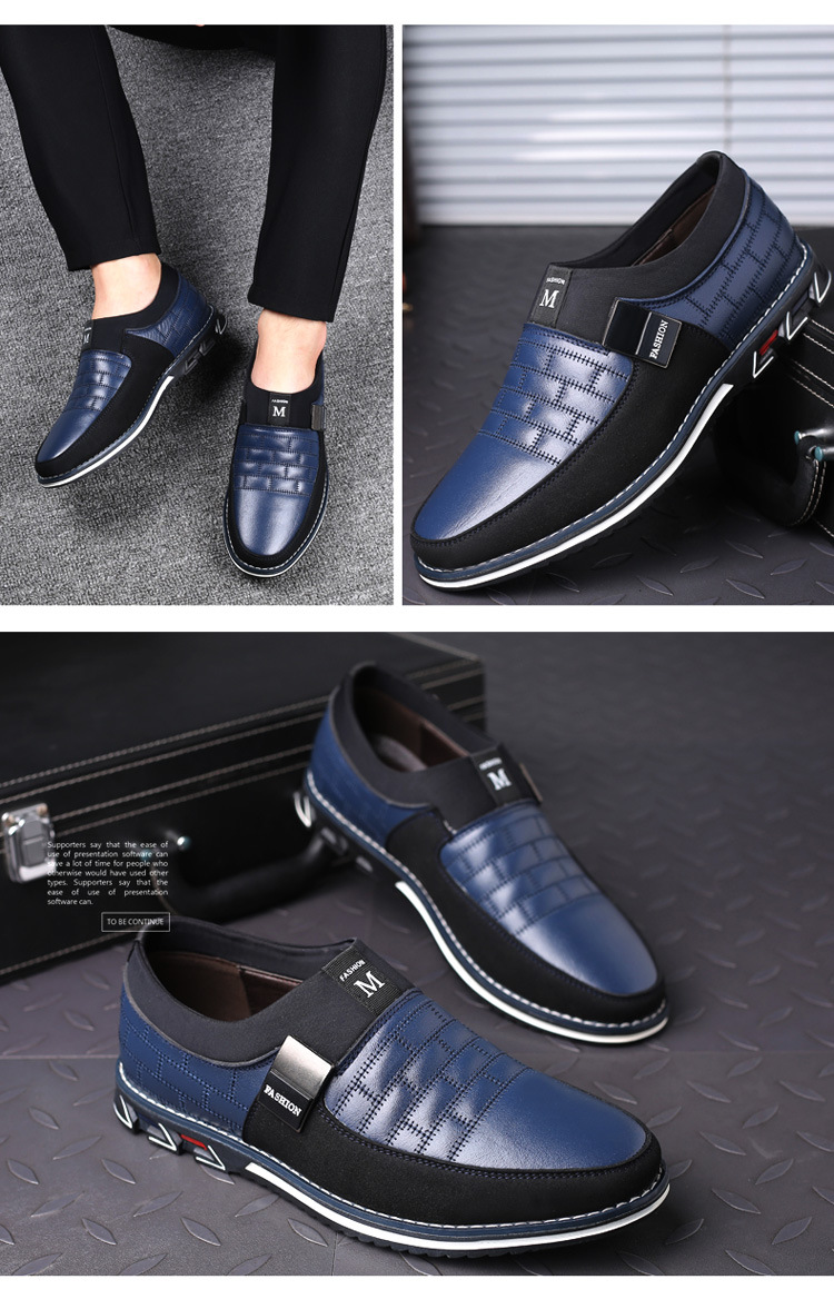 Men's Casual Suede Panelled Slip-One Shoes