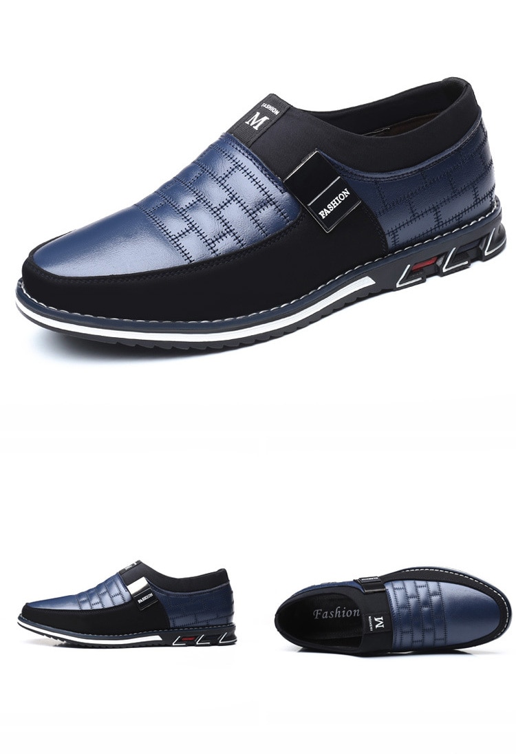 Men's Casual Suede Panelled Slip-One Shoes