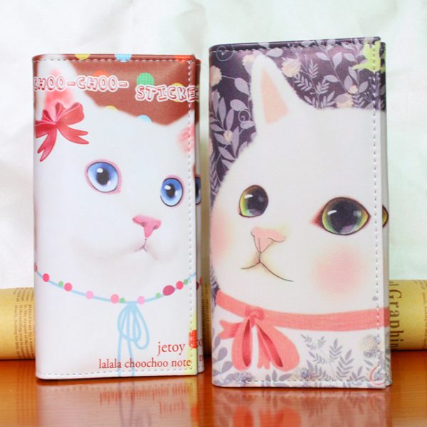 Women's Soft Cat Printed Long Wallets - Image 5