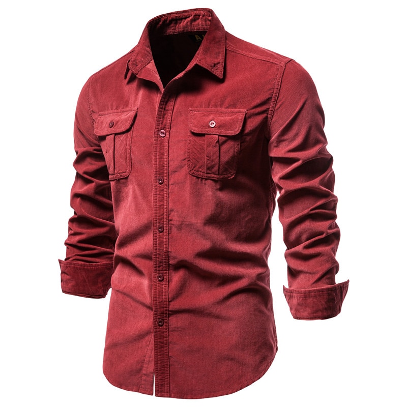 Men's Casual Velour Shirt