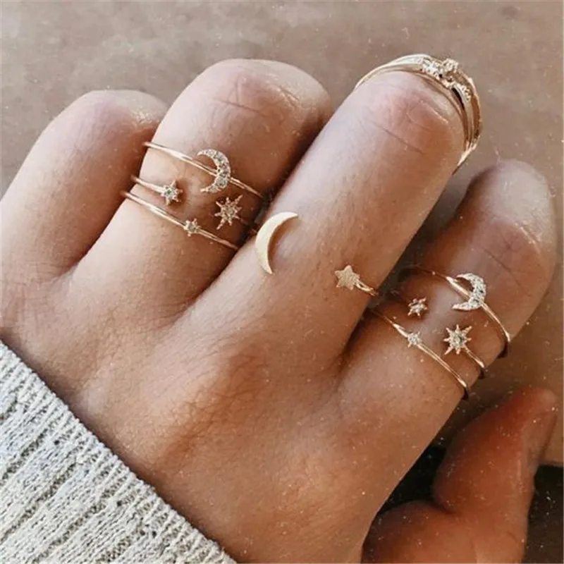 Women's Boho Rings Set