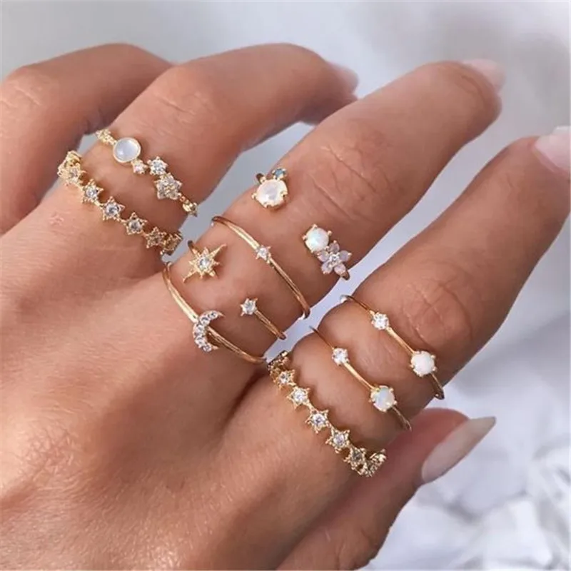 Women's Boho Rings Set