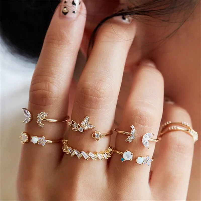 Women's Boho Rings Set