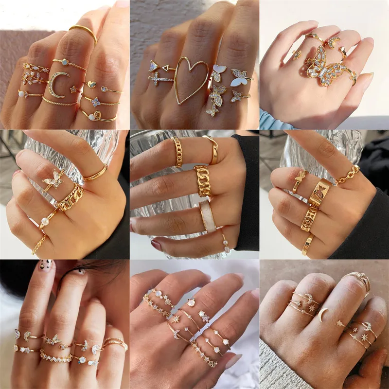 Women's Boho Rings Set