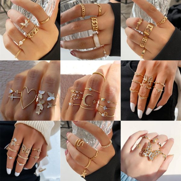 Women's Boho Rings Set