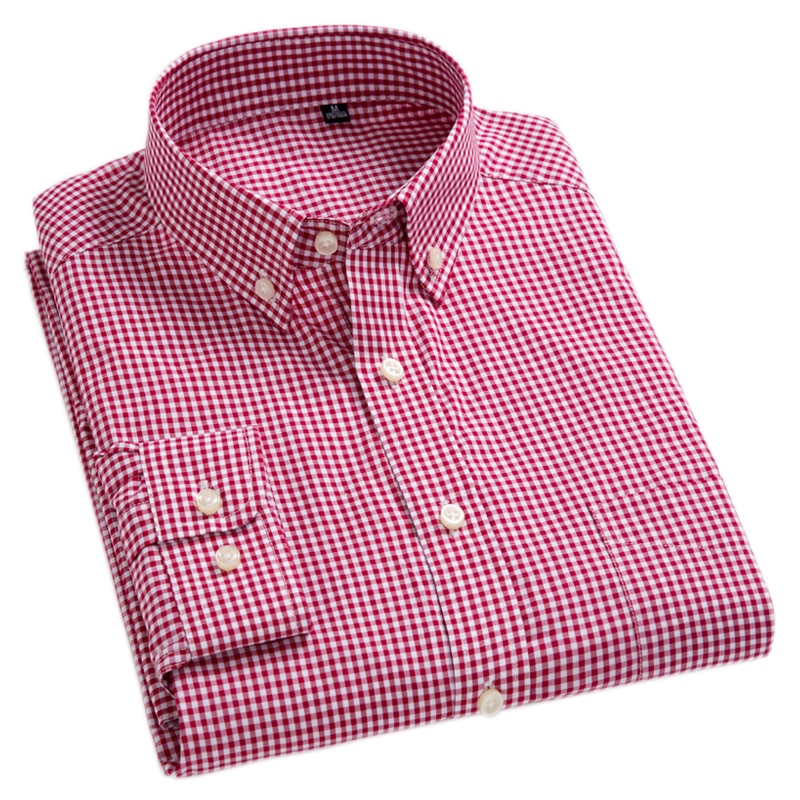 Men's Plaided Cotton Casual Shirt