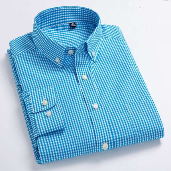 Men's Plaided Cotton Casual Shirt - Image 6