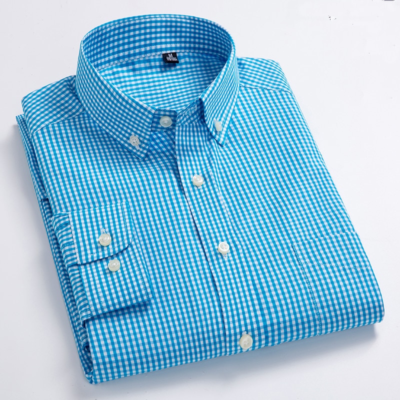 Men's Plaided Cotton Casual Shirt